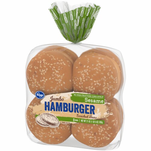 Kroger® Jumbo Sesame Hamburger Buns Perspective: right