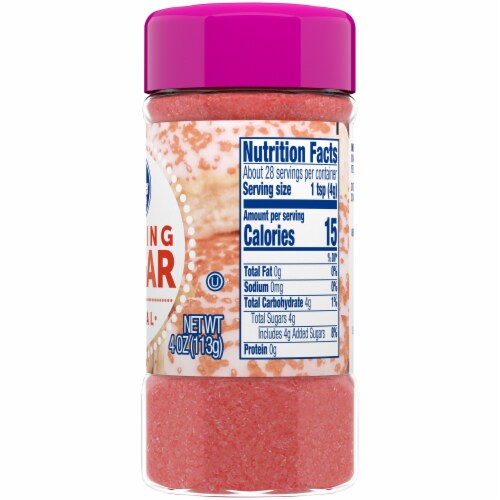Kroger® Coral Sanding Sugar Bottle Perspective: right