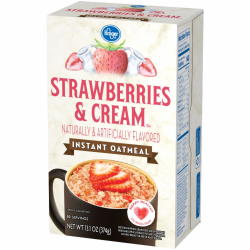 Kroger® Strawberries & Cream Instant Oatmeal Packets Perspective: right