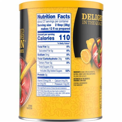 Kroger®  Sweetened Lemon Instant Tea Mix Canister Perspective: right