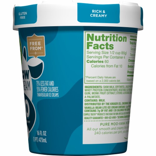 Simple Truth™ Low Cow Lite Vanilla Bean Ice Cream Perspective: right