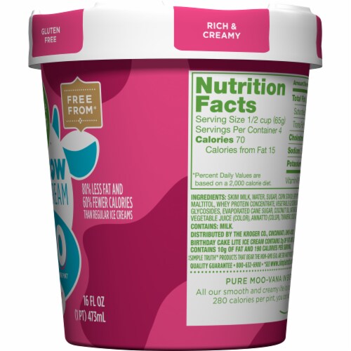 Simple Truth™ Low Cow Birthday Cake Lite Ice Cream Perspective: right