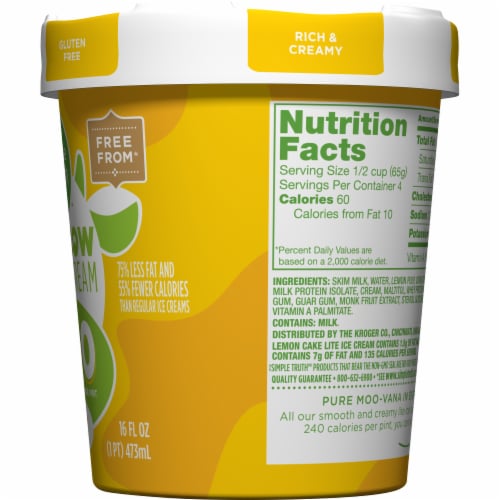 Simple Truth™ Low Cow Lite Lemon Cake Ice Cream Perspective: right