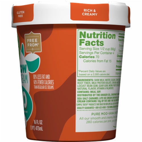 Simple Truth™ Low Cow Lite Sea Salt Caramel Ice Cream Perspective: right