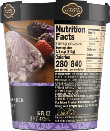 Private Selection® Wildberry Lavender Mascarpone Ice Cream Pint Perspective: right