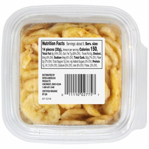 Organic Banana Chips Perspective: right