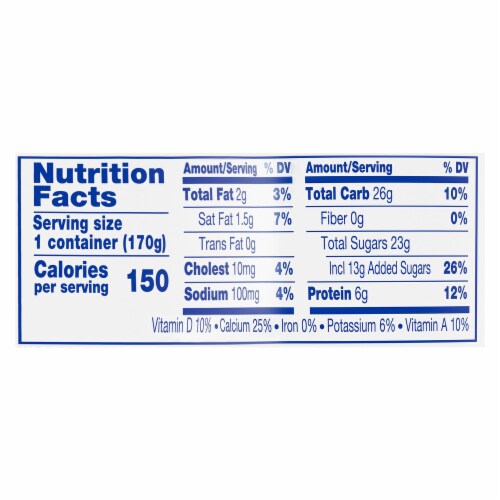 Kroger Peach Low Fat Yogurt Cup Perspective: right