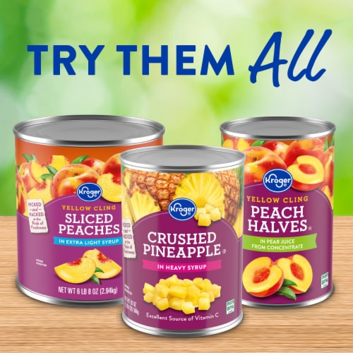 Kroger® Yellow Cling Peach Halves in Pear Juice Perspective: right