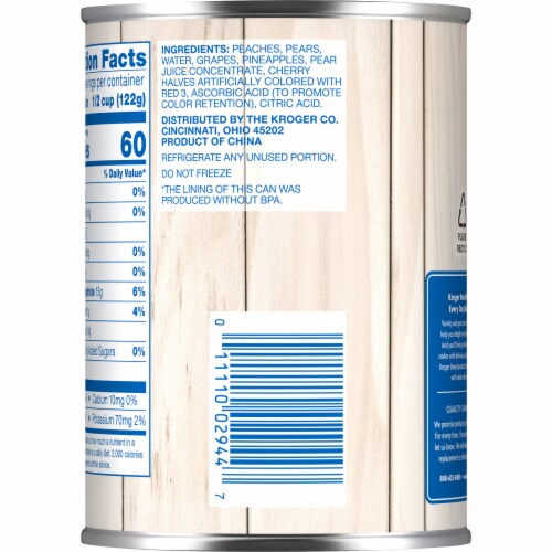 Kroger® Canned Chunky Mixed Fruit in Pear Juice Perspective: right