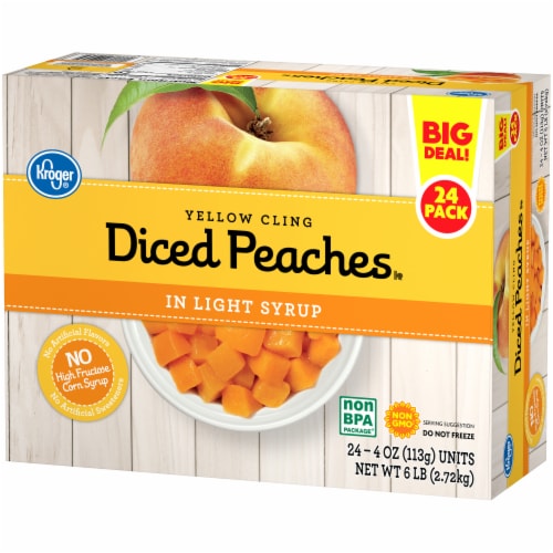 Kroger® Yellow Cling Diced Peach Cups in Light Syrup BIG DEAL! Perspective: right
