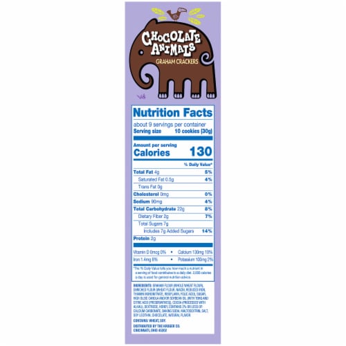 Kroger® Chocolate Animals Graham Crackers Perspective: right