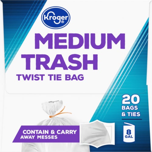 Kroger®  Medium 8 Gallon Twist Tie Trash Bags Perspective: right