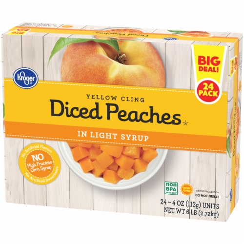Kroger® Yellow Cling Diced Peach Cups in Light Syrup BIG DEAL! Perspective: right