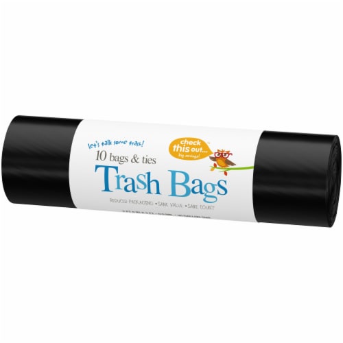 Check This Out™ 30-Gallon Black Trash Bags Perspective: right