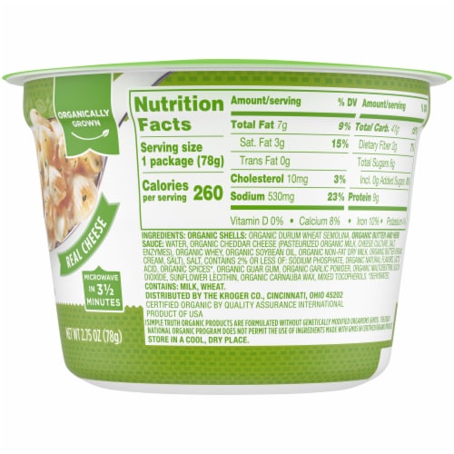 Simple Truth Organic™ Deluxe Butter & Herb Shells & Cheese Cup Perspective: right