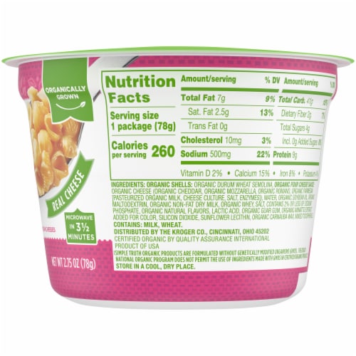 Simple Truth Organic® Deluxe Four Cheese Shells & Cheese Cup Perspective: right