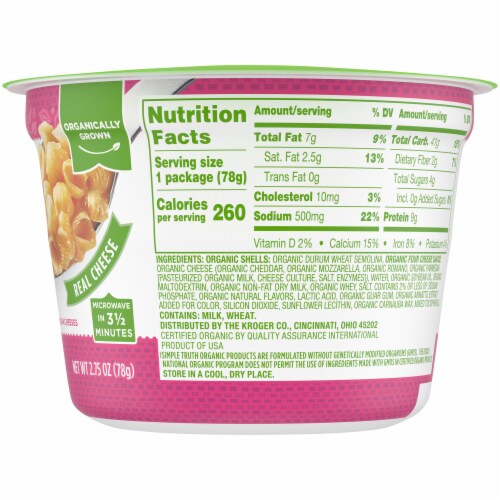 Simple Truth Organic® Deluxe Four Cheese Shells & Cheese Cup Perspective: right