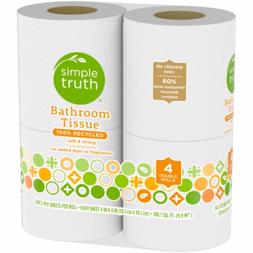 Simple Truth® Toilet Paper 100% Recycled Double Roll Perspective: right
