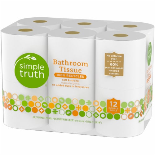 Simple Truth® Toilet Paper 100% Recycled Double Roll Perspective: right