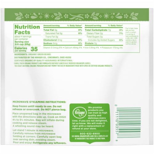 Simple Truth Organic® Frozen Green Beans Cut Perspective: right