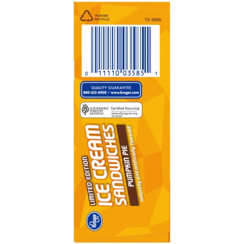 Kroger® Pumpkin Pie Ice Cream Sandwiches Perspective: right
