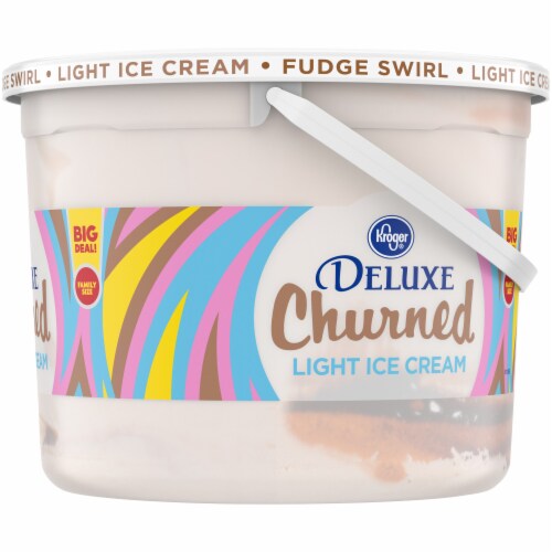 Kroger® Deluxe Churned Fudge Swirl Light Ice Cream Perspective: right