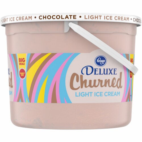 Kroger® Deluxe Churned Chocolate Light Ice Cream Perspective: right