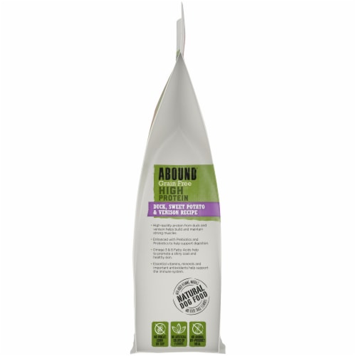 ABOUND® Grain Free High Protein Adult Dry Dog Food Duck Sweet Potato & Venison Perspective: right