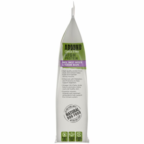 ABOUND® Grain Free High Protein Adult Dry Dog Food Duck Sweet Potato & Venison Perspective: right
