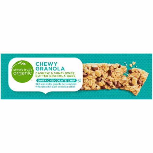 Simple Truth Organic™ Dark Chocolate Chip Cashew & Sunflower Butter Chewy Granola Bars Perspective: right
