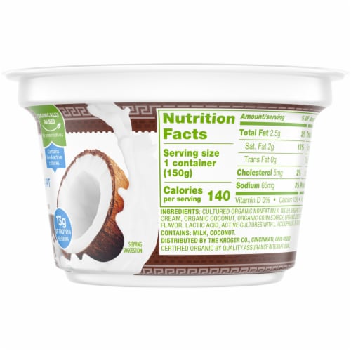 Simple Truth Organic® Fruit on the Bottom Greek Nonfat Yogurt Coconut Perspective: right