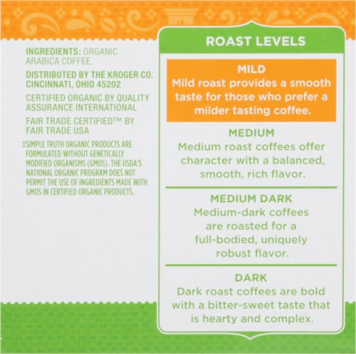Simple Truth Organic® Breakfast Blend Mild Roast Coffee K-Cup Pods Perspective: right