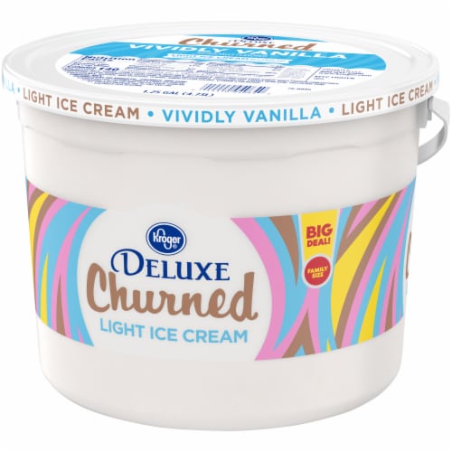 Kroger® Deluxe Churned Vividly Vanilla Light Ice Cream Perspective: right