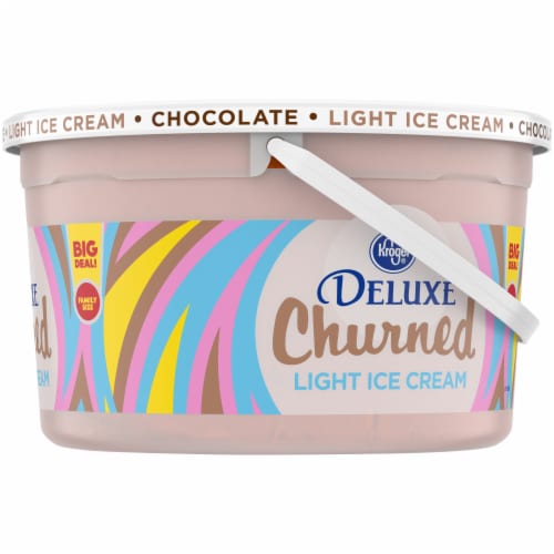Kroger® Deluxe Churned Chocolate Light Ice Cream Perspective: right