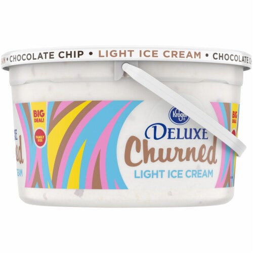 Kroger® Deluxe Churned Chocolate Chip Light Ice Cream Perspective: right