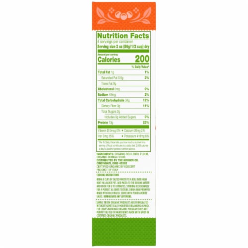 Simple Truth Organic® Gluten Free Red Lentil & Quinoa Fusilli Pasta Perspective: right