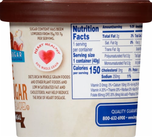 Kroger® Reduced Sugar Maple Brown Sugar Instant Oatmeal Cup Perspective: right