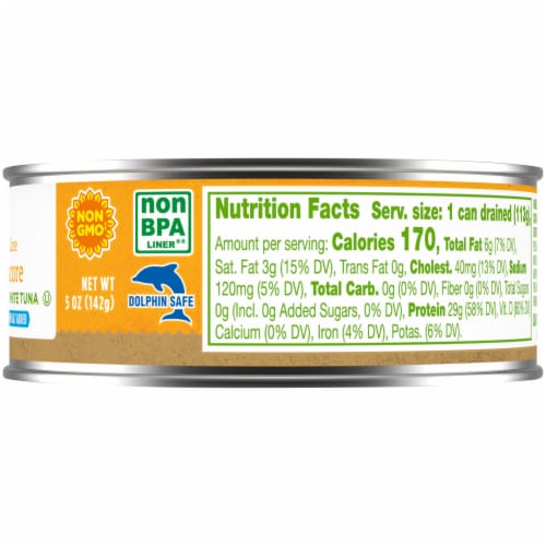 Simple Truth™ Pole & Line No Salt Added Albacore White Tuna in Water Perspective: right