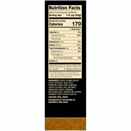 Private Selection® Parmesan Herb Panko Bread Crumbs Perspective: right