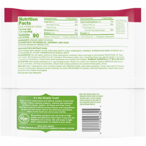 Simple Truth Organic® Frozen Sweet Potato Diced Perspective: right