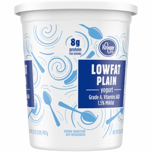 Kroger Plain Low Fat Yogurt Tub Perspective: right