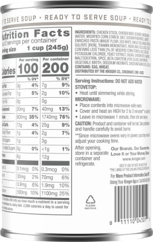 Kroger® Hearty Chicken Noodle Soup Perspective: right