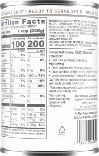 Kroger® Hearty Vegetable Soup Perspective: right