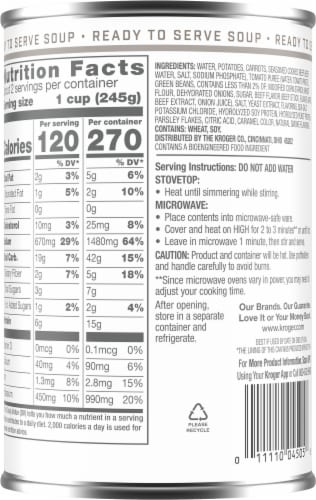 Kroger® Hearty Pot Roast Soup Perspective: right