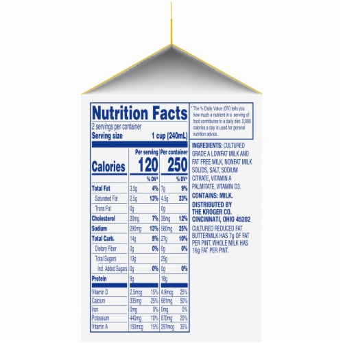 Kroger® Reduced Fat Buttermilk Perspective: right