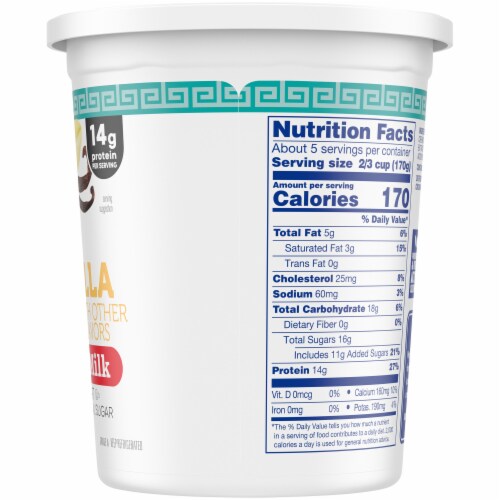 Kroger® Vanilla Whole Milk Greek Yogurt Tub Perspective: right