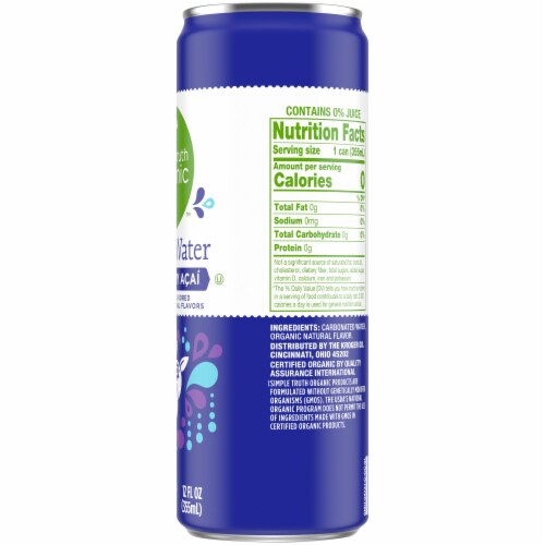 Simple Truth Organic™ Blueberry Acai Flavored Seltzer Water Can Perspective: right