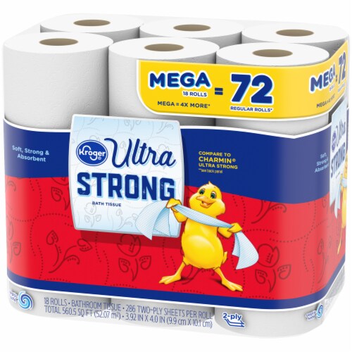Kroger® Ultra Strong Toilet Paper Mega Roll Perspective: right