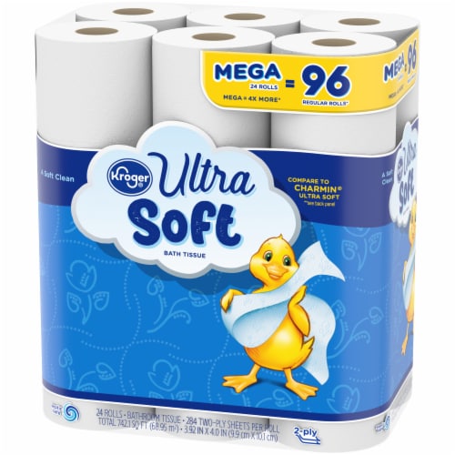 Kroger® Ultra Soft Toilet Paper Mega Roll Perspective: right