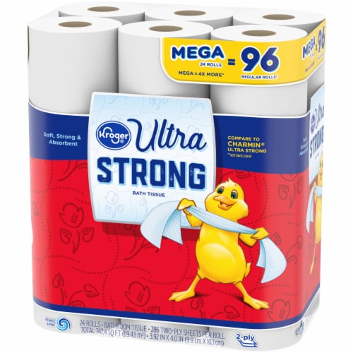 Kroger® Ultra Strong Toilet Paper Mega Roll Perspective: right
